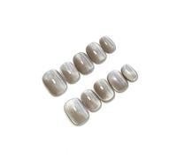 Handmade Crystal Cat's Eye Nail Stickers, Luxury Gel, Long-Lasting & Easy to Apply, Professional Salon Quality, Includes Full Toolkit (1003 Jasmine Angelica,S)