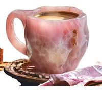 Handmade Crystal Coffee Mugs with a Handle, Featuring a Unique Design of Mineral Rock, Perfect for Use at Home or in The Office(Style A) (d)