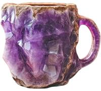 Handmade Crystal Coffee Mugs with a Handle, Featuring a Unique Design of Mineral Rock, Perfect for Use at Home or in The Office(Style A) (h)