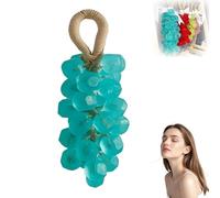 Handmade Crystal Grape Gentle Cleansing soap, Personalized Original Handmade Crystal Grape soap, Realistic Grapes Bunch Soaps Fragrance Cleaning, Smooth Skin, grape Soap DIY Kit (1, Cyan)