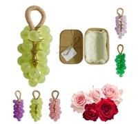 Handmade Crystal Grape Shaped Soap, Handcrafted Grape Soap Cold Process Bath Soaps, with Gift Box, Handmade Crystal Transparent Style, Suitable for Bathroom Sink (Color1)