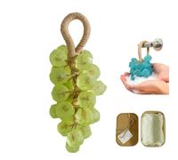 Handmade Crystal Grape Soap Gentle Cleansing Soap,Grape Soap On A Rope，Diy Exquisite Home Decor And Gift Choice For Washing Hands Dnd Fresh Air Men Women (Green Tea 1)