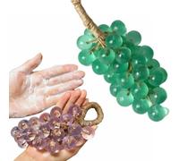 Handmade Crystal Grape Soap, Grape Soap DIY Kit on a Rope, Realistic Grapes Bunch Soaps Fragrance Cleaning for Bath & Gifts, Hand Washing and Bath, Cold-Process Method, Air Freshening (green)