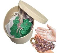 Handmade Crystal Grape Soap, Grape Soap DIY Kit on a Rope, Realistic Grapes Bunch Soaps Fragrance Cleaning for Bath & Gifts, Hand Washing and Bath, Cold-Process Method, Air Freshening (green)