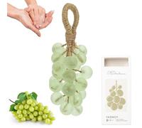 Handmade Crystal Grape Soap on A Rope Gift Set, Crystal Clear Artisanal Soap or Washing Hands and Bath Cold Process Method, Fragrance and perfect for Skin Hydration (1, Green)