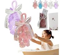 Handmade Crystal Rose Scented Soap Bouquet, Crystal Rose Soap On A Rope, Scented Soaps Flower Bouquet, Decorative Roses-Shaped Fragrance Soaps for Washing Hands and Fresh Air and Gift (2 Mix-D)