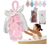 Handmade Crystal Rose Scented Soap Bouquet, Crystal Rose Soap On A Rope, Scented Soaps Flower Bouquet, Decorative Roses-Shaped Fragrance Soaps for Washing Hands and Fresh Air and Gift (1 Pc Pink-B)
