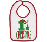 Handmade Cute Baby Holiday Christmas Bibs - Boy Girl First Christmas Bib - green - One Size Fits All