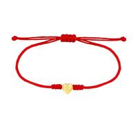 Handmade Dainty Gold Stainless Steel Heart Love Letter Initial Bracelet Friendship Bracelet for Girlfriend Wife Best Friend Red String Protection Bracelet for Sister Son Granddaughter Back to School