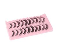 Handmade DD Curl False Eyelashes Set - Multilayer Faux Lashes for Ladies with Comfortable Wear and Look, Reusable Fiber Eyelash Kits