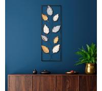 Handmade Decorative Metal Wall Accessory, 32 x 90 cm, 100% Metal (1.5 mm), Unique Hand-Painted Design, Perfect for Home Decor and Personal Touch