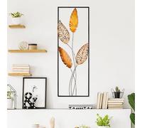 Handmade Decorative Metal Wall Accessory, 32 x 90 cm, 100% Metal (1.5 mm), Unique Hand-Painted Design, Perfect for Home Decor and Personal Touch