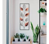 Handmade Decorative Metal Wall Accessory, 32 x 90 cm, 100% Metal (1.5 mm), Unique Hand-Painted Design, Perfect for Home Decor and Personal Touch