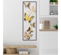 Handmade Decorative Metal Wall Accessory, 32 x 90 x 4 cm, 100% Metal, Unique Hand-Painted Design, Perfect for Home Decor, Adds Elegance & Style