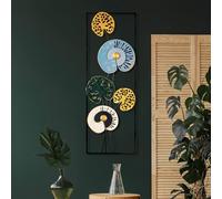 Handmade Decorative Metal Wall Accessory, 32 x 90 x 4 cm, 100% Metal, Unique Hand-Painted Design, Perfect for Home Decor, Adds Elegance & Style