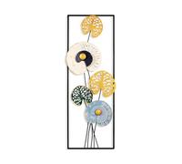 Handmade Decorative Metal Wall Accessory, 32 x 90 x 4 cm, 100% Metal, Unique Hand-Painted Design, Perfect for Home Decor, Adds Elegance & Style