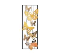 Handmade Decorative Metal Wall Accessory, 32 x 90 x 4 cm, 100% Metal, Unique Hand-Painted Design, Perfect for Home Decor, Adds Elegance & Style