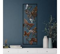 Handmade Decorative Metal Wall Accessory, 32 x 90 x 4 cm, 100% Metal, Unique Hand-Painted Design, Perfect for Home Decor, Adds Elegance & Style