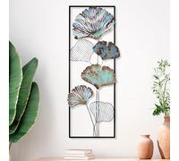 Handmade Decorative Metal Wall Accessory, 32 x 90 x 4 cm, 100% Metal, Unique Hand-Painted Design, Perfect for Home Decor, Adds Elegance & Style