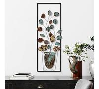 Handmade Decorative Metal Wall Accessory, 32 x 90 x 4 cm, 100% Metal, Unique Hand-Painted Design, Perfect for Home Decor, Adds Elegance & Style