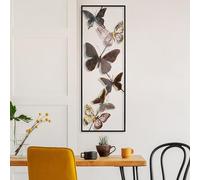 Handmade Decorative Metal Wall Accessory, 32 x 90 x 4 cm, 100% Metal, Unique Hand-Painted Design, Perfect for Home Decor, Adds Elegance & Style