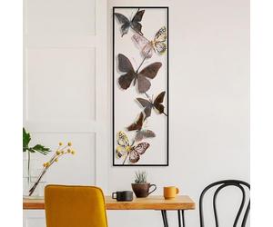 Handmade Decorative Metal Wall Accessory, 32 x 90 x 4 cm, 100% Metal, Unique Hand-Painted Design, Perfect for Home Decor, Adds Elegance & Style