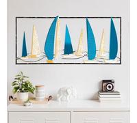 Handmade Decorative Metal Wall Accessory, 40 x 90 cm, 100% Metal (1.5 mm), Unique Hand-Painted Design, Perfect for Home Decor & Art Lovers