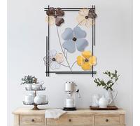 Handmade Decorative Metal Wall Accessory, 50 x 70 x 4 cm | 100% Metal, Unique Hand-Painted Design | Perfect for Home Decor & Art Lovers