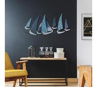Handmade Decorative Metal Wall Accessory, 51 x 120 cm, 100% Metal (1.5 mm), Unique Hand-Painted Design, Perfect for Home Decor & Art Lovers