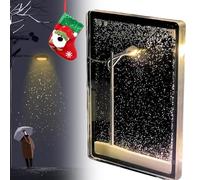 Handmade DIY Snow Scenery Night Light, Snowy Night Street Flowing Lamp, Make Your Own Christmas Light (1pc)