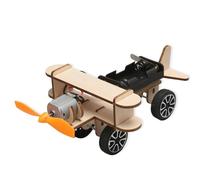 Handmade DIY Wooden Solar Helicopter Kit -Science Hands-On Learning High-Efficiency Solar Panel Lightweight Design, Suitable For Outdoor Fun Educational Toys (Slide Plane)