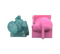 Handmade Dog Shaped Flower Pot Epoxy Resin Mold Succulents Potted Cement Pot Silicone Home Decorations Casting Tool Mold Test Kit