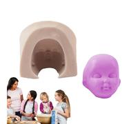 Handmade Doll Head Mold - Soft Silicone Casting Mold for Dolls | Detailed Flexible for Handmade Crafts, Resin Clay Soap Candle Art and Doll Making Projects at Home 1.73x1.73x1.18 in