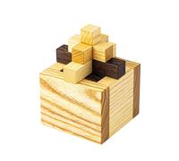 Handmade Donjon Packing Assembley Puzzles designed by Lucie Pauwels - 31 Step Puzzle Made In The Czech Republic by Pekilan - Ash & Wenge, 60 x 83mm - Adult Fidget, 14+