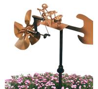 Handmade Drummer Windmill, Metal Windmill Drummer Garden Decoration, Percussionist Music Figurines and Statues, Art Wind Spinners Weather Vane, Wind Power Decorative Drummer Ornament for Outdoor