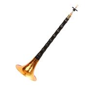 Handmade Ebony Pole Lacquer Gold Bowl Suona Chinese Adult Playing Ethnic Suona Musical Instrument Suona Set(Color:G major)