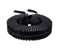 Handmade Elizabeth Pearl Ruff Collar Renaissance Easter Masquerade Party Clown Costume Accessory, Halloween Cosplay Clown Collar Neck Collar(Black)