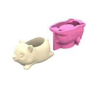 Handmade Epoxy Resin Silicone Planter Mold Animal Shape Creative Concrete Vase Shape for Succulents and Small Plants, Manual for Universal Silicone Pots
