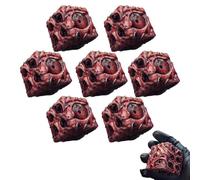 Handmade Eye of Fate Dice, Unique Eye of Destiny Dice with Realistic Eyeball Design Representing the Dices Point, Dark Gothic Game Dice for Role Playing and Halloween Table Decor (#7 PCS)