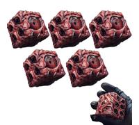 Handmade Eye of Fate Dice, Unique Eye of Destiny Dice with Realistic Eyeball Design Representing the Dices Point, Dark Gothic Game Dice for Role Playing and Halloween Table Decor (#5 PCS)