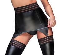Handmade F156 Wet Look Garter Black Size S