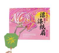 Handmade Fans | Playful Hand Fan, Reusable Art Supplies, Fun Colourful Design for Outdoor Wedding Events