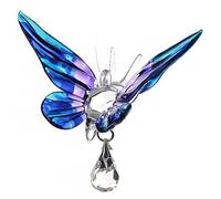 Handmade Fantasy Glass Butterfly Suncatcher Gift Purple Emperor