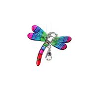 Handmade Fantasy Glass Dragonfly Suncatcher Gift Rainbow