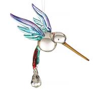 Handmade Fantasy Glass Hummingbird Suncatcher Gift Rainbow