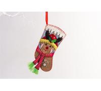 Handmade Felt Dog Christmas Tree Treats Stocking - 15.5 Cm