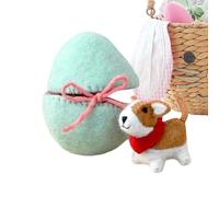 Handmade Felt Easter Egg With Hidden Toy 7.5x7.5cm Surprise Easter Egg From Wool Felt, Stuffed Animal Doll For Boys Girls, Kids Surprise Easters Eggs, Easters Container Stuffers Basket Stuffers Filler