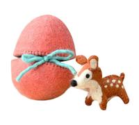Handmade Felt Easter Egg With Hidden Toy, Surprise Easter Egg From Wool Felt, Stuffed Animal Doll For Boys Girls Teens Adults Table Study Nursery Bed Sofa Couch