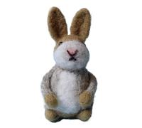 Handmade Felt Rabbit - Crochet Toy Animal, Decorative Mini Bunny, Adorable Colorful Coat Figurine | Cute Seasonal Craft Ornament, Soft Plush DIY Decoration For Easter Basket Kids Room Office