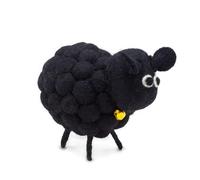 Handmade Felt Sheep Décor - Ethically Made in Nepal - Adorable Eco-Friendly Felt Animals with Bell Detail - Available in Black, White, Multi Greys, and Multi Colours (Black)